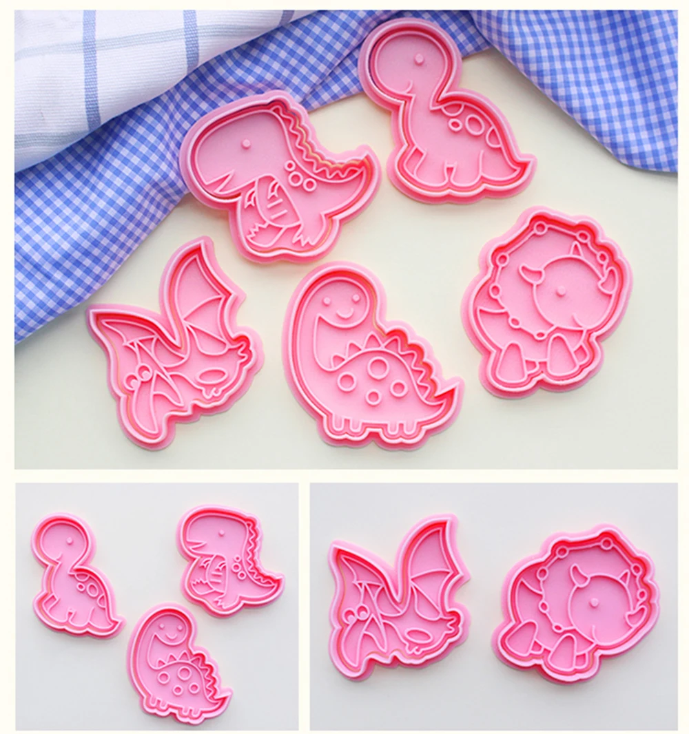1 шт. DIY милый мультфильм 3D Динозавр форма для печенья резак пресс домашнего