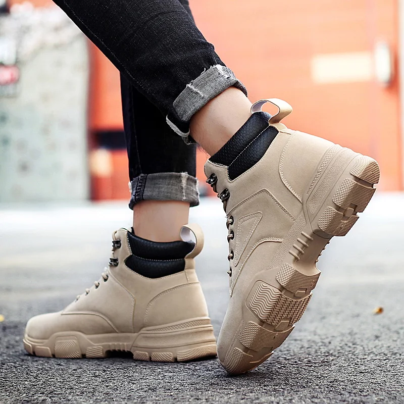 

2019 New Winter Boots Men Outdoor High Top Shoes Comfortable Waterproof Sneakers Men Zapatos De Hombre Bottes Pour Hommes