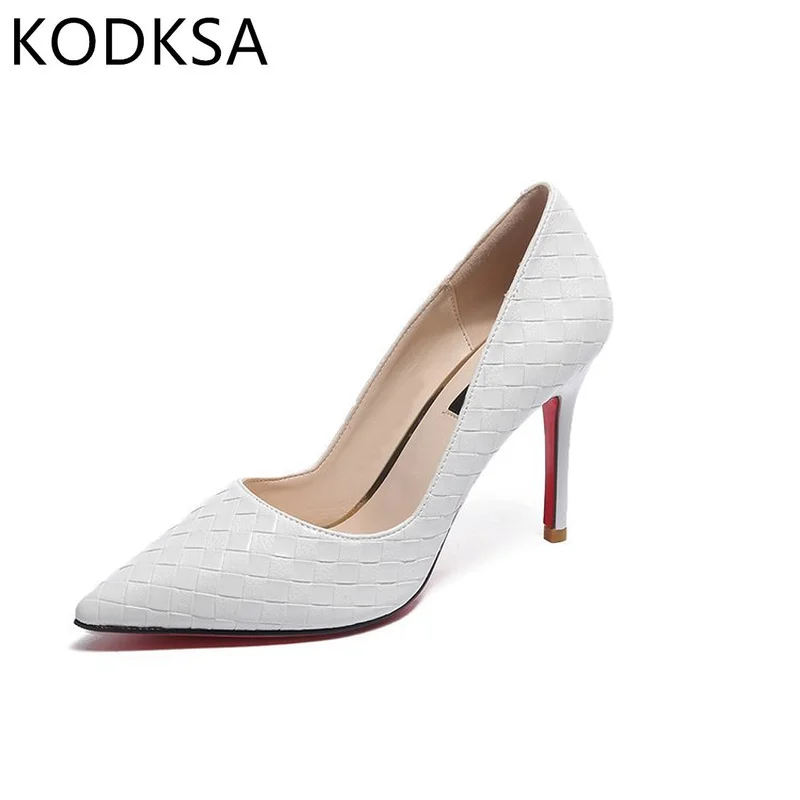 

Europe Sexy Women Shoes Red Bottom High Heels Pumps Spring/Autumn 2019 New Pointed Thin Heels Slip-on Shoes Woman Party Shoes