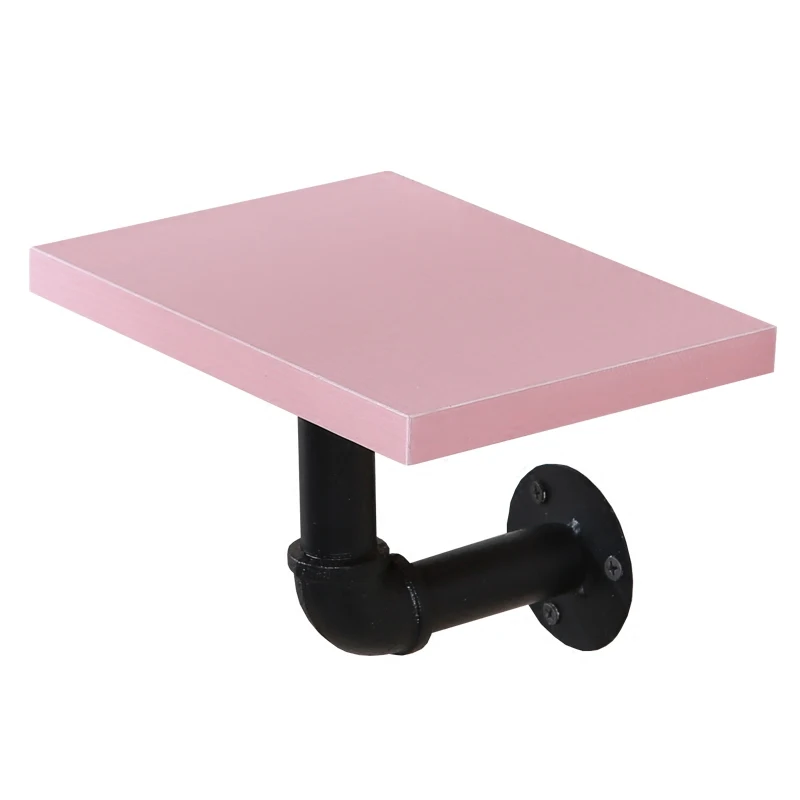 

Nordic Style wood pipe shelf Iron Wall Mount Craft Storage Rack bracket Holder Decorative Wall Shelves home decor christmas gift