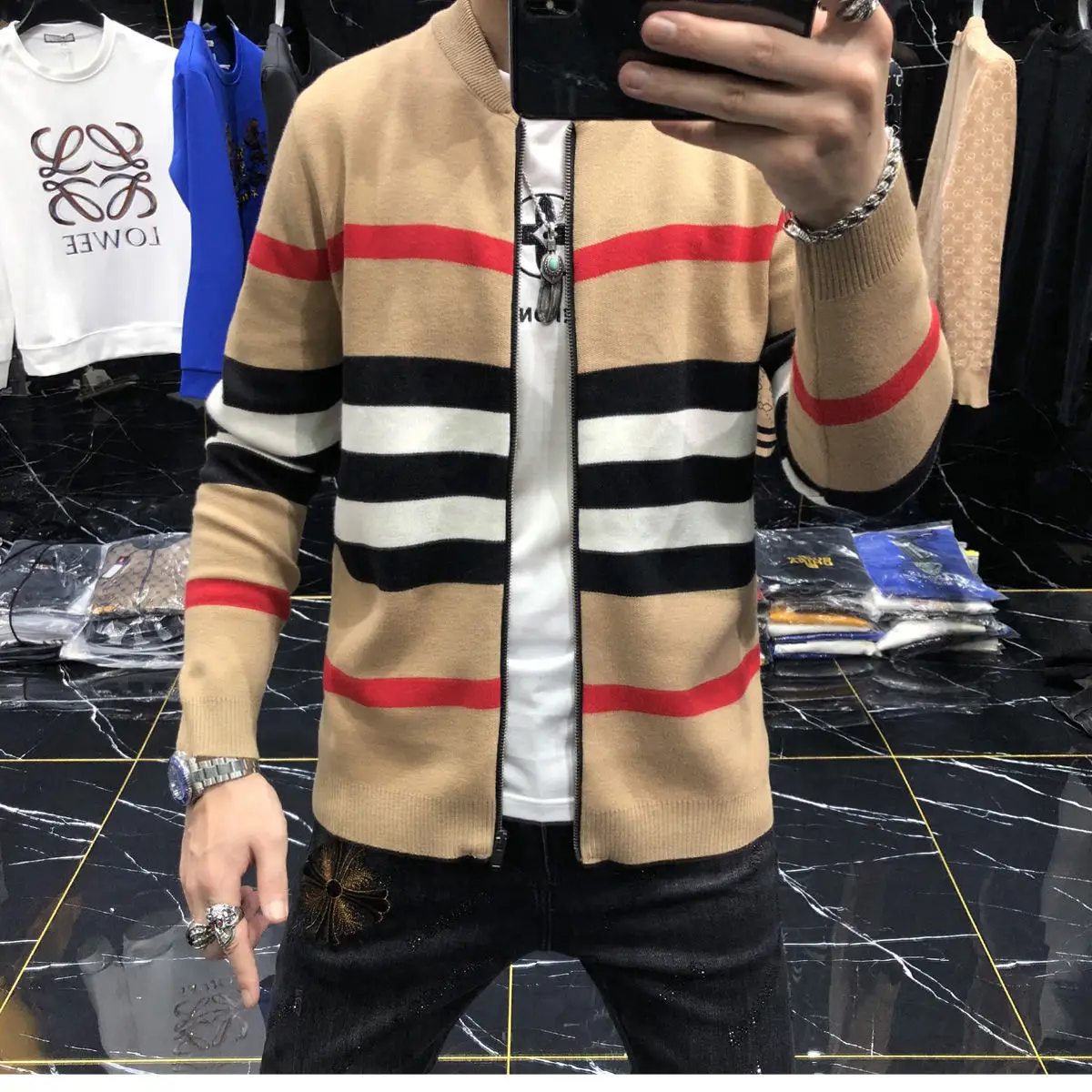

2021 men's sweater new cardigan knitted coat men's autumn sweater men's top fashion