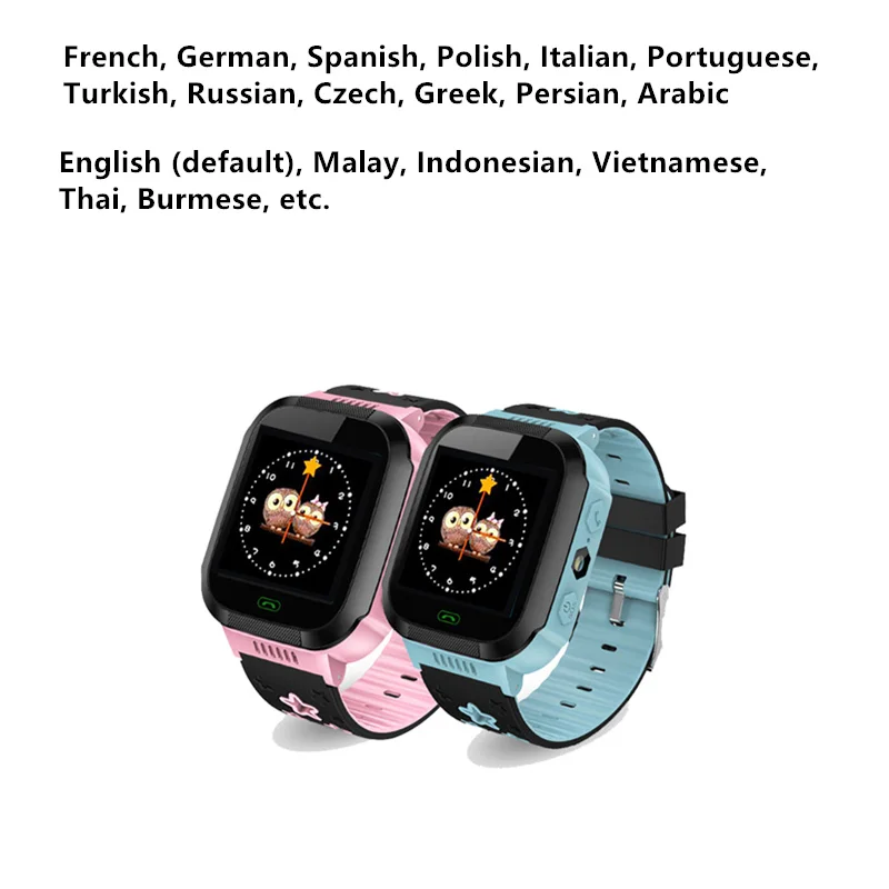 Дети сенсорный экран gps Smartwatch камера Фонарик Греческий Турецкий часы SOS SIM GSM вызов часы для девочек мальчиков игры Akilli Cocuk Saati