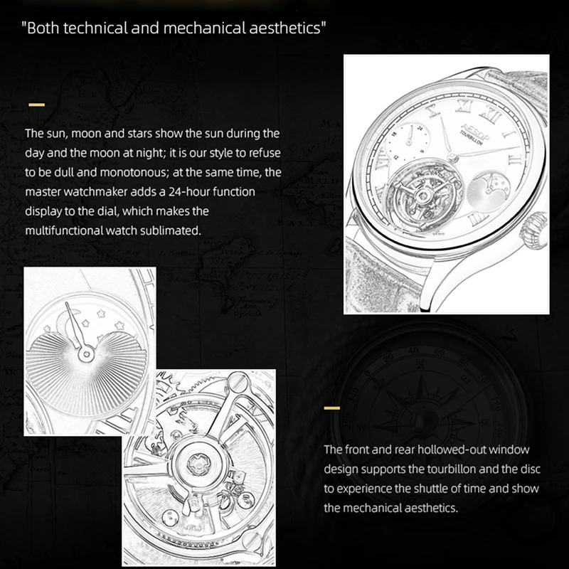 

100% Real Tourbillon Mechanical Watch Men Top Brand Luxury Clock Men Sapphire Crystal Hand Wind Watches Man Relogio Masculino