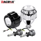 Комплект для мини-фар головного света 2,5 дюйма, цоколь H4 H7 для самостоятельной модификации, лампа для мотоцикла дальнего и ближнего света, светодиодная лампа H1