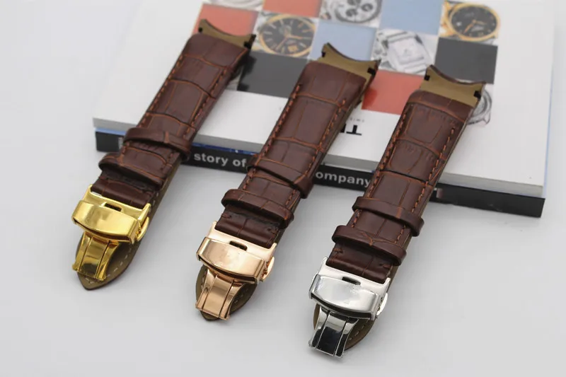Ремешок ручной работы для часов Tissot T035, ремешок для часов, ремешок из натуральной кожи, изогнутый конец, 22 мм, 23 мм, 24 мм, стальная пряжка, браслет на запястье