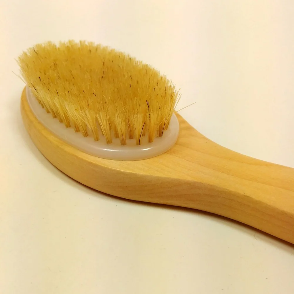 

Wooden Bath Body Brush Shower Brush Brush with Bent Handle