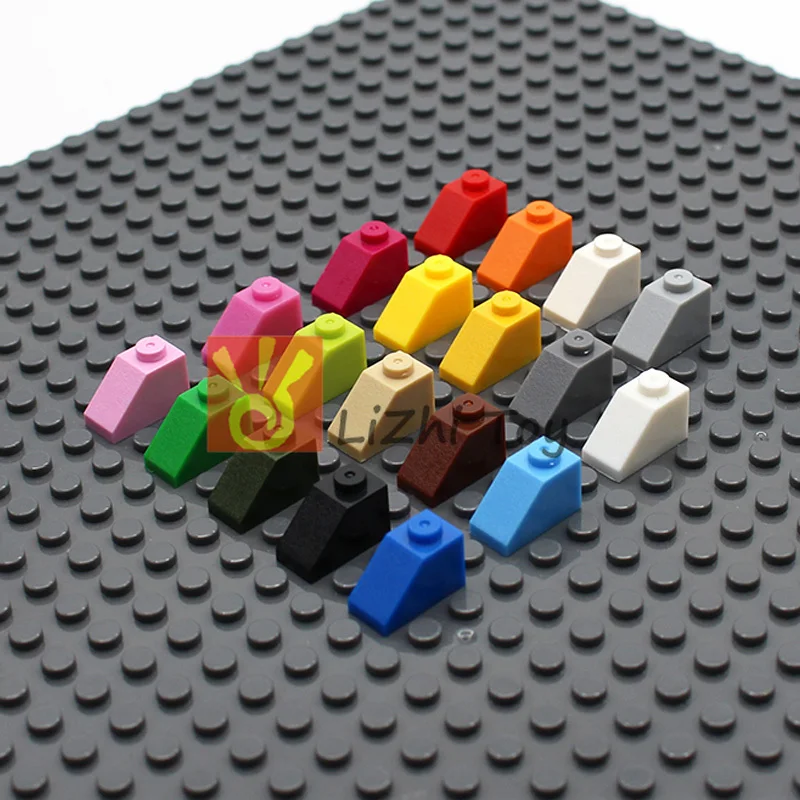 MOC склон кирпич 1*2 3040 DIY просвечивающие блочные кирпичи совместимые с сборными