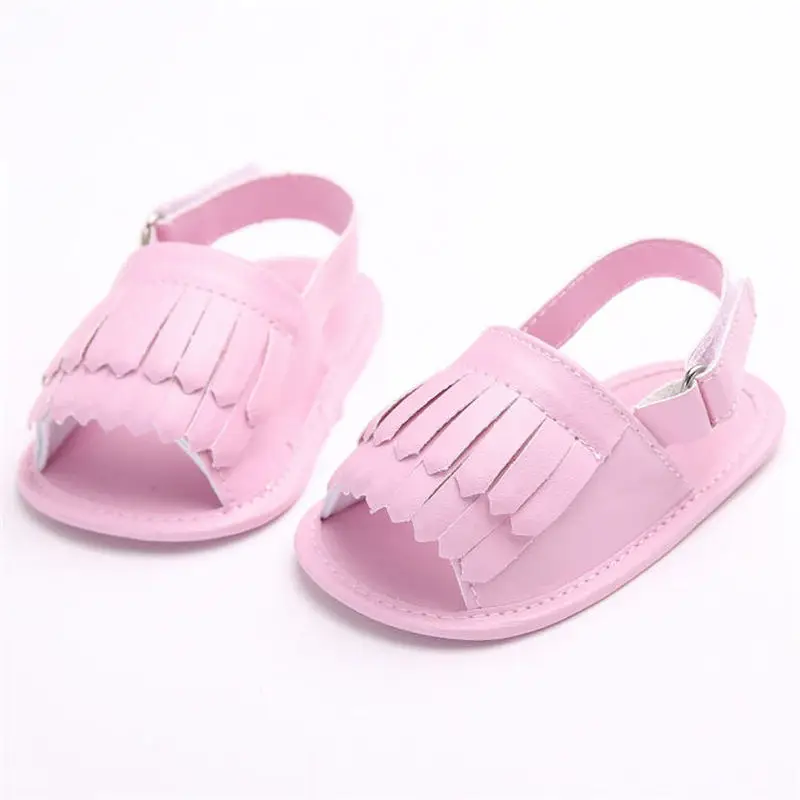 Сандалии для новорожденных мягкая обувь из хлопка нескользящая подошва детской