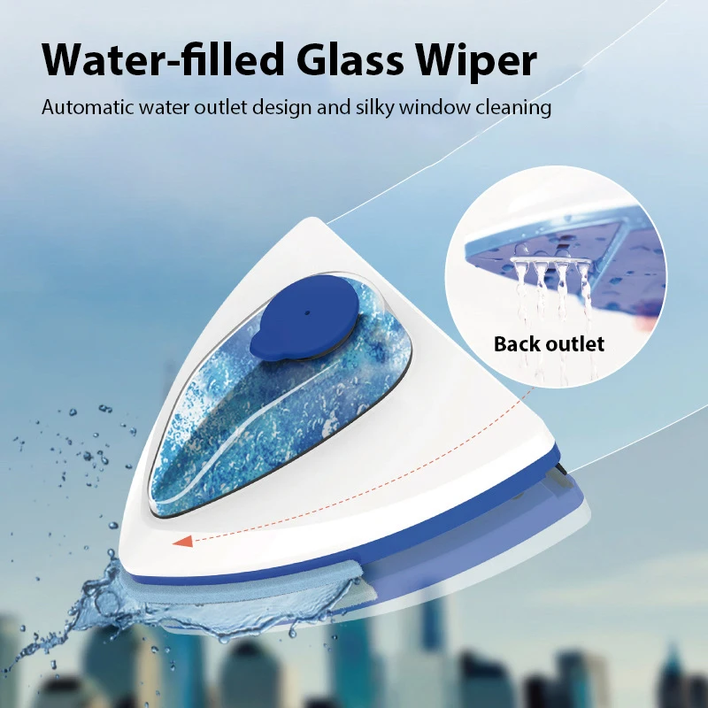 

Магнитный инструмент для очистки стекол, двухслойный бытовой специальный очиститель окон с автоматическим разрядом воды