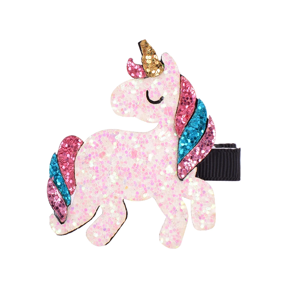 5 шт./лот Мультяшные банты для волос с клипсой милых маленьких девочек блестящие