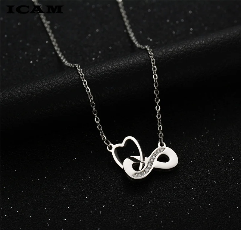 ICAM золотистое искусство милое сердце цирконий символ обещания Подвеска для