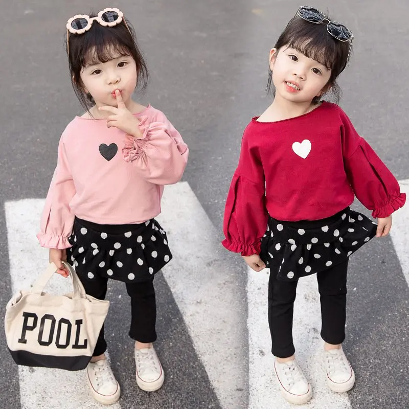 Комплект хлопковой одежды для маленьких девочек свитер детская хлопковая