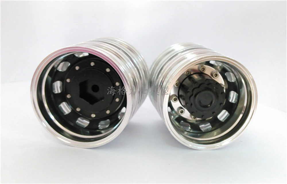 Радиоуправляемый грузовик алюминиевые двойные шины задние колеса/обода для 1/14