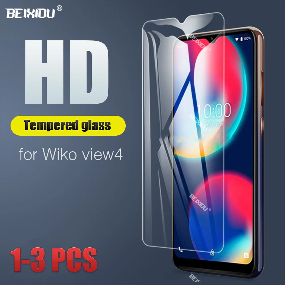 1 3 шт полное закаленное стекло для Wiko View 4 6 52 &quotЗащита экрана 2.5D 9h Lite защитная