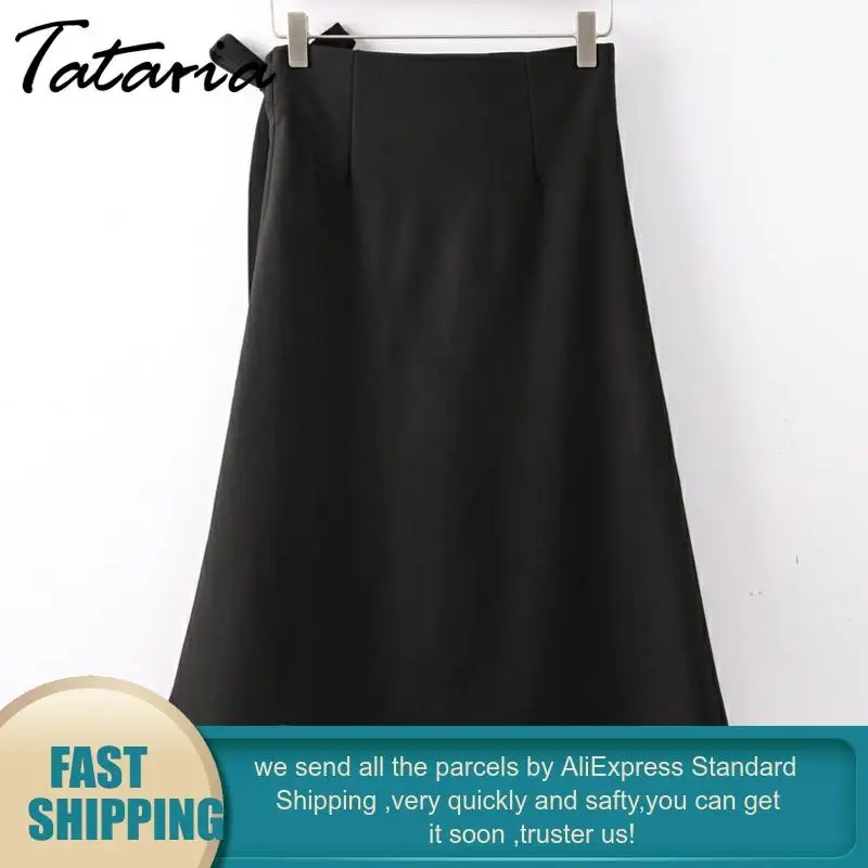 Женская юбка с высокой талией Tataria размера плюс 4XL свободная трапециевидная