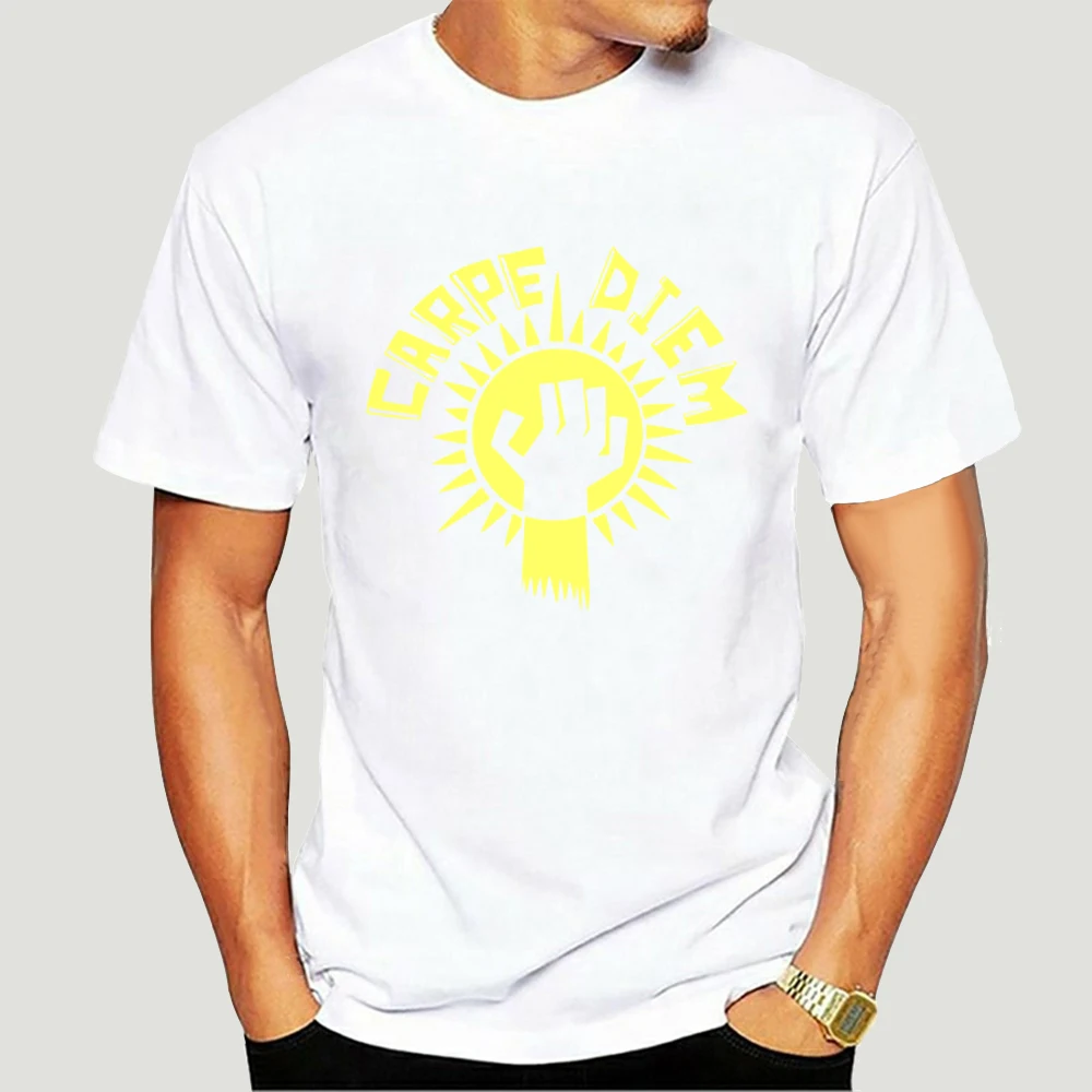 

Carpe Diem O Neck T-shirts Tops Shirt Short Sleeve Brand Psychedelic Custom T Shirt Unique Men