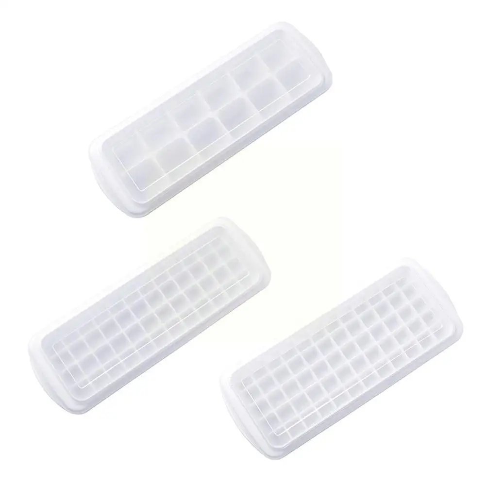 

1pc Household Quick-frozen Ice Cube Mold With Lid Ice Box Box Tray Mold Ice Ice Puck Storage Silicone Ice Ice Tray Creative Z4J1