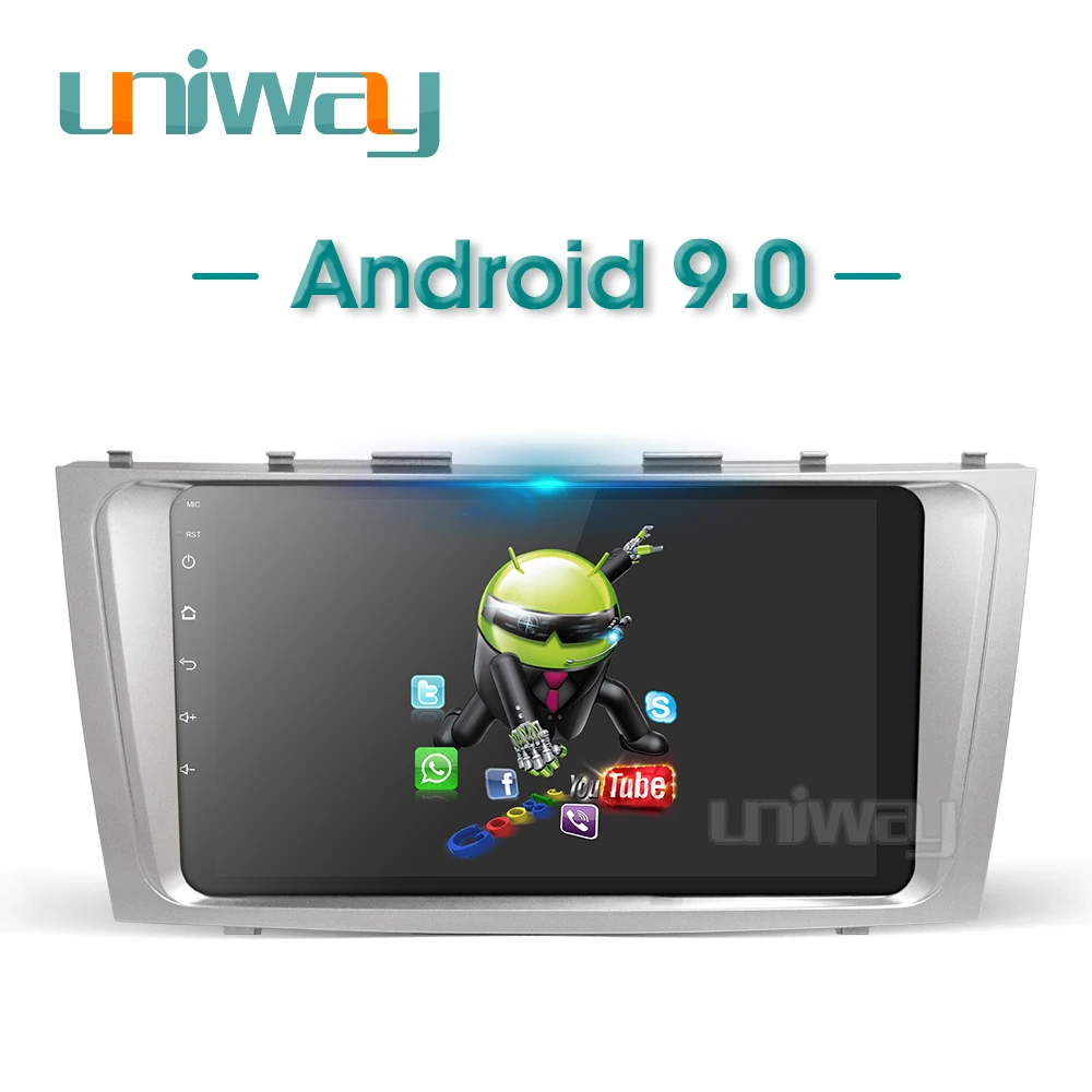 Автомобильный dvd плеер с gps Навигатором AKMR9071 uniway 2 Гб + 32 ГБ android 9 0 для toyota camry 2007 2008