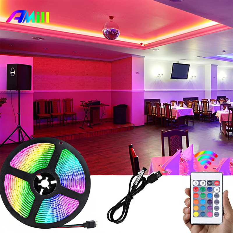 Гибкий 2835 Светодиодные ленты Рождественские огни USB ТВ фонового освещения дома
