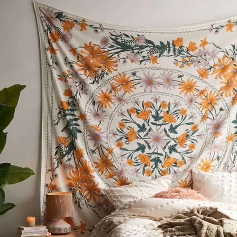 

Colorful Mandala Theme Tapestry Polyester Fabric Tapestry Wall Hanging Picnic Mat Living Room Bedroom Tapestry Home Decor Hot