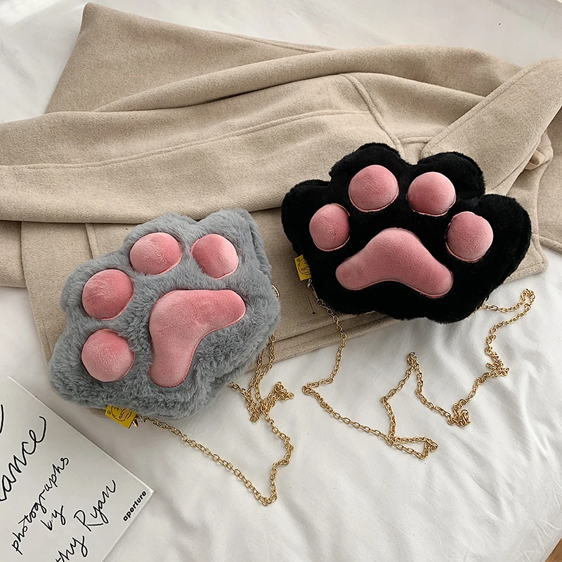 Игрушек! Милая плюшевая игрушка кошка лапа котенок коготь мягкая сумка через