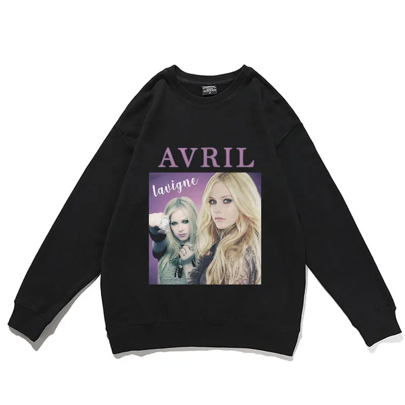 

Canada Singer Avril Lavigne 90s Classic Graphic Print Pullover Men Women Retro Pullovers Womens Hip Hop Round Neck Sweatshirt