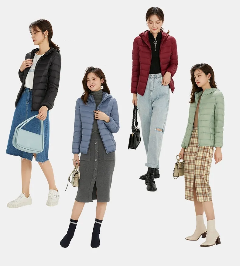 Куртка NewBang женская из матовой ткани ультралегкий пуховик на утином пуху верхняя