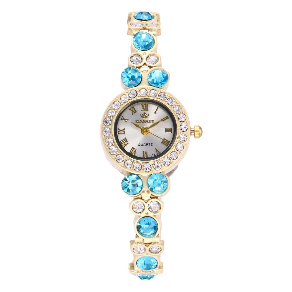 

Women's High-Grade Alloy Crystal Bracelet Watch Fashion Luxury Gold Alloy Chain Fashion Quartz Watch 2021