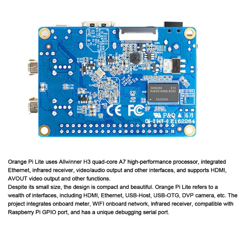 B36C For Orange Pi Lite ARM Development Board H3 quad-core A7 Processor Open-Source Single-board Computer