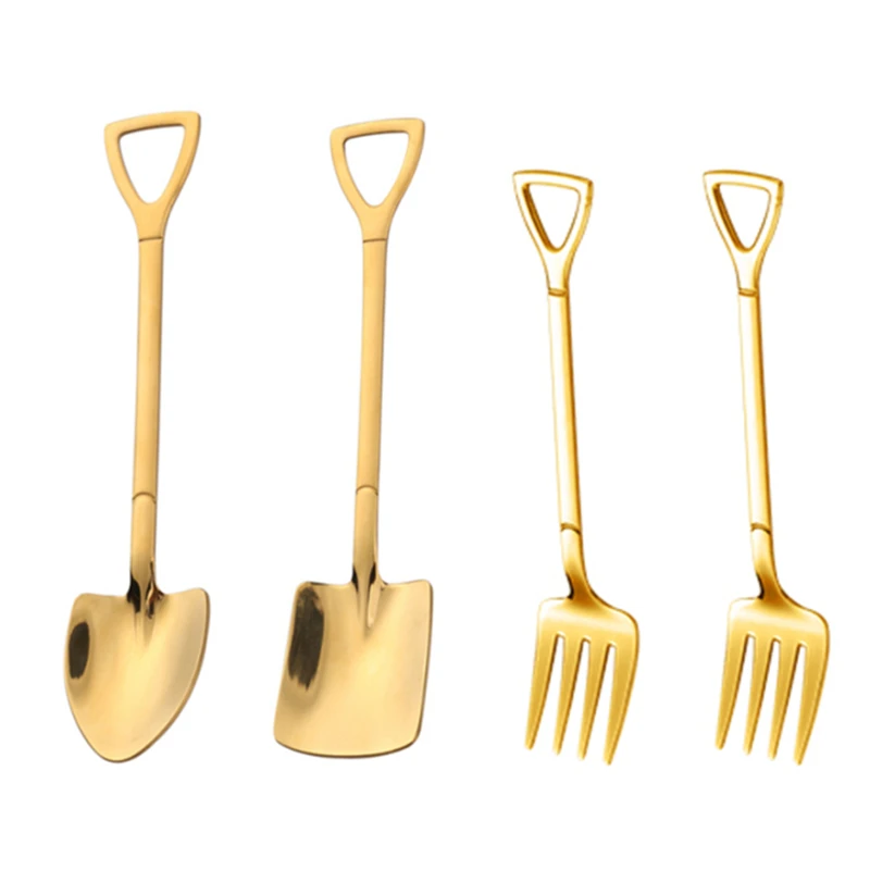 Набор столовых приборов из кофейной ложки в стиле ретро 4 шт. | Дом и сад