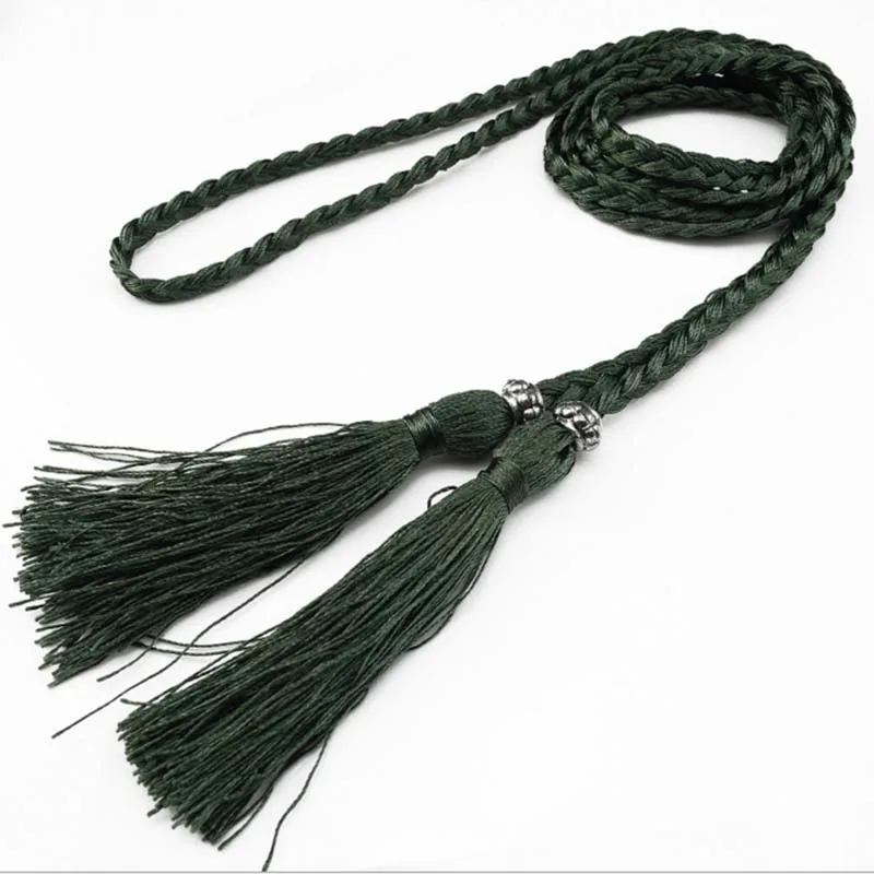 Горячая Распродажа тканый пояс с кисточками женские пояса Корейская версия из