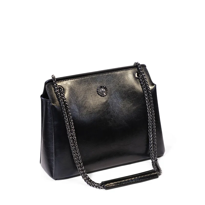 

2021 New Simple Fashion Trendy Leather All-match Messenger Chain Shoulder Underarm Ladies Bag Set Satchels