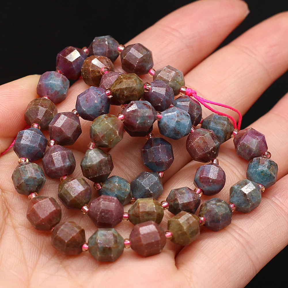 

2021 Best-selling Natural Stone Semi-precious Stone Red Sapphire Trend Face Bead for Making DIY Necklace Bracelet Size 8mm Gift