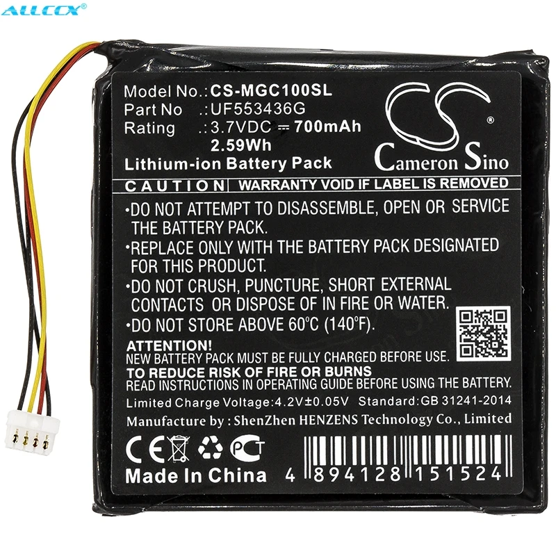 ER 009311 батареи Cameron Sino 700 мАч UF553436G для Magellan Cyclo 100 Cyclo100|Цифровые аккумуляторы| |