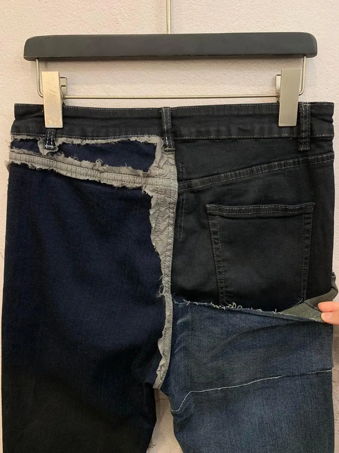 19ss Owen Seak, мужские джинсы, хлопок, готический стиль, мужская одежда, Осенние прямые мужские одноцветные Джинсы, Брюки