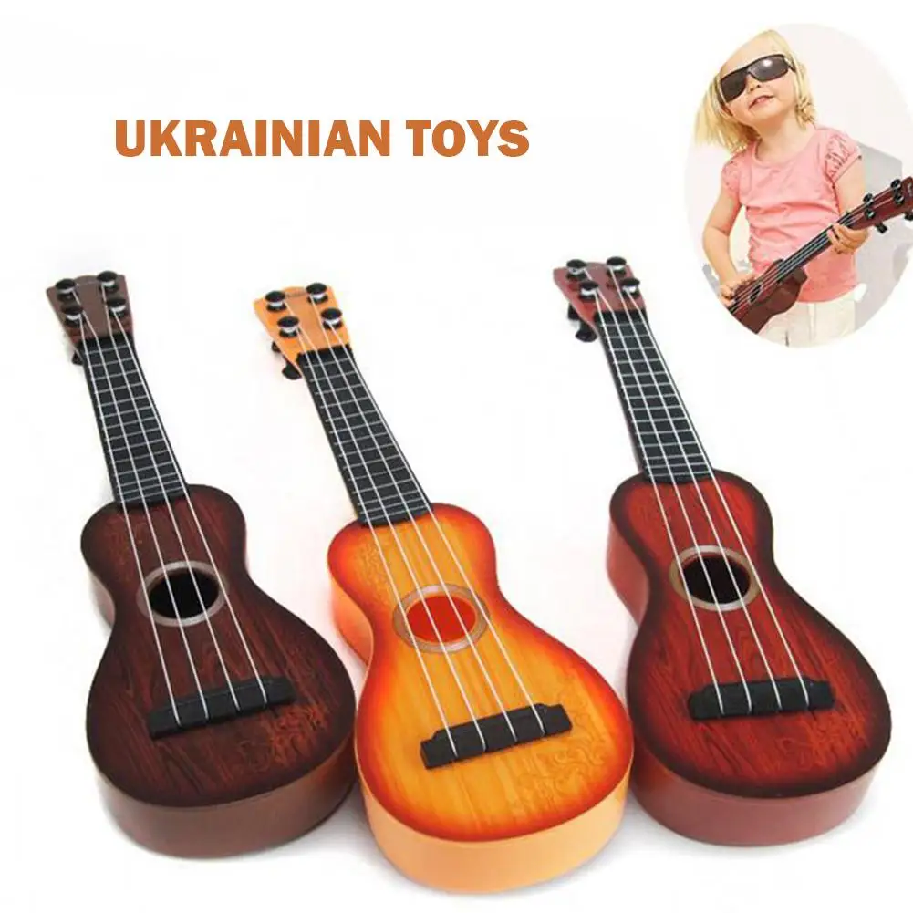 

Детские игрушки для гитары Ukelele, имитация под дерево, музыкальный художественный инструмент, подарки для детей, развлечение и орнаментная и...