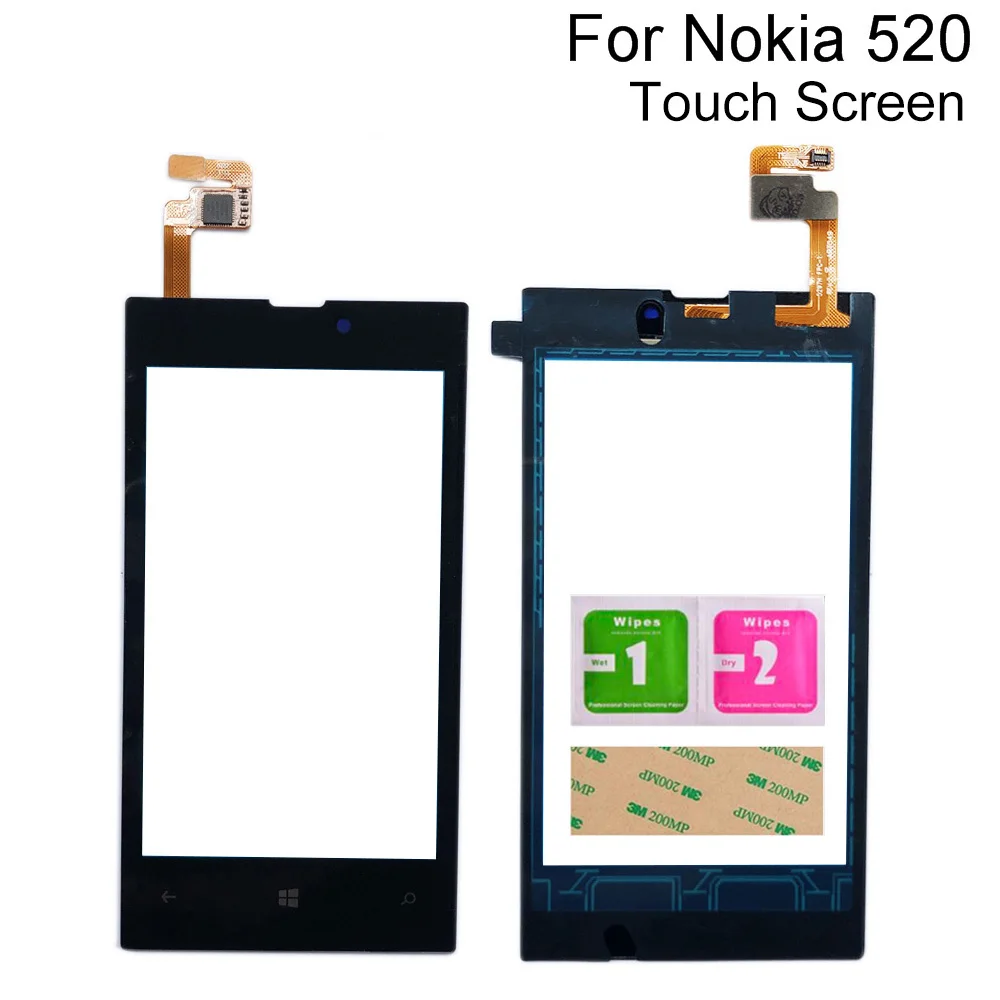 Сенсорный экран стекло для Nokia Lumia 520 525 N520 N525 Сенсорная панель дигитайзер внешнее