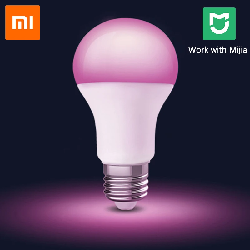 Умная Светодиодная лампа Xiaomi MIjia Philips Wi Fi RGB E27 1600 миллионов цветов беспроводное