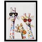 Алмазная картина с животными из мультфильмов 5d сделай сам, картина с жирафом Стразы, алмазная вышивка, икона для декора детской комнаты