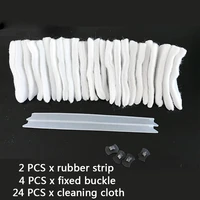 30pcsset window cleaning accessories bag for magnetic window glass cleaner magnets brush 24pcs cotton 2pcs strip 4pcs buckle