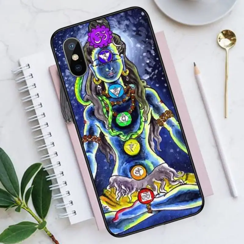 

The mandala chakra yoga Phone Case for iPhone 11 12 pro XS MAX 8 7 6 6S Plus X 5S SE 2020 XR Luxury brand shell funda coque