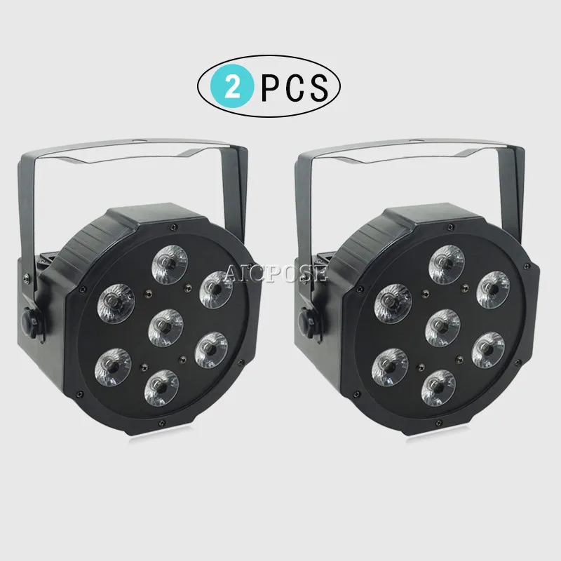 2 шт./лот 25 Угловые большие линзы 7x18 Вт led Par огни RGBWA UV 6in1 плоские par dmx512 дискотечные