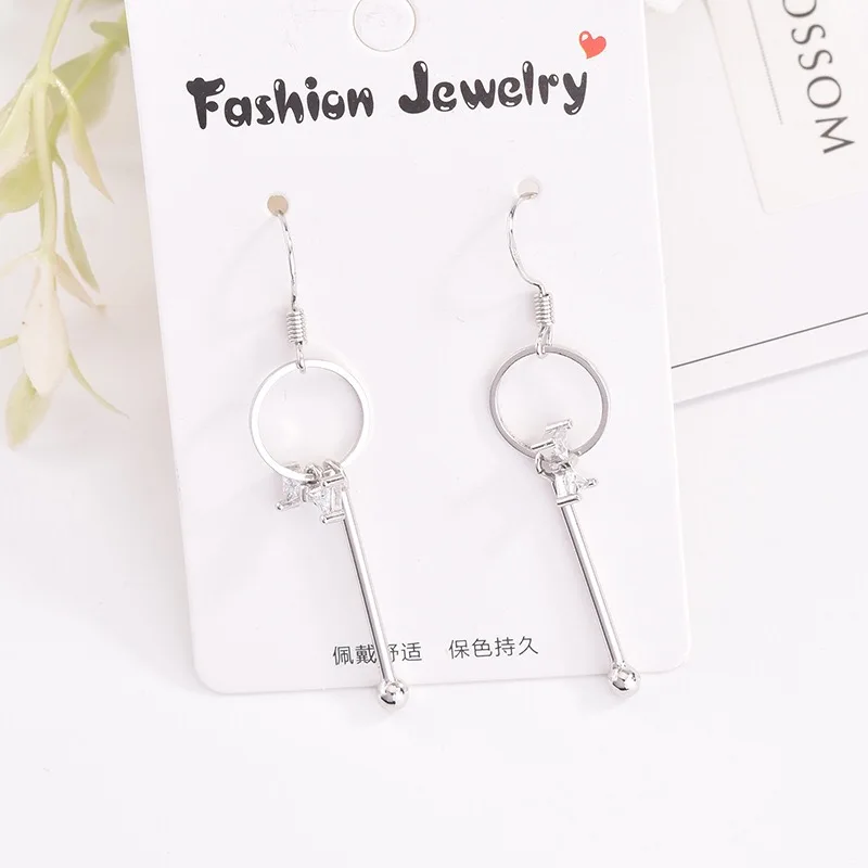 

MENGYI Fashion Long Drop Earrings Women Exquisite Charm Bow Geometric Earring Girl New Trend Internet Celebrity Earrings Jewelry