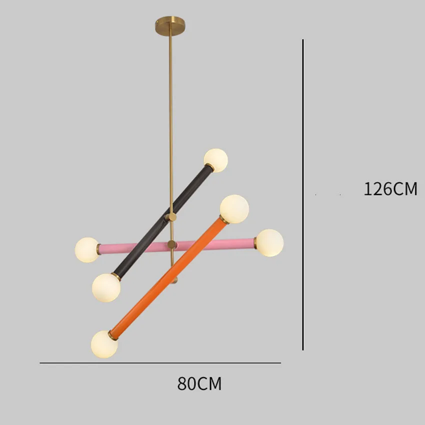 

Postmodern Full Copper LED Chandelier Nordic suspended lamps living room Chandelier restaurant luxury lighting Fixtures