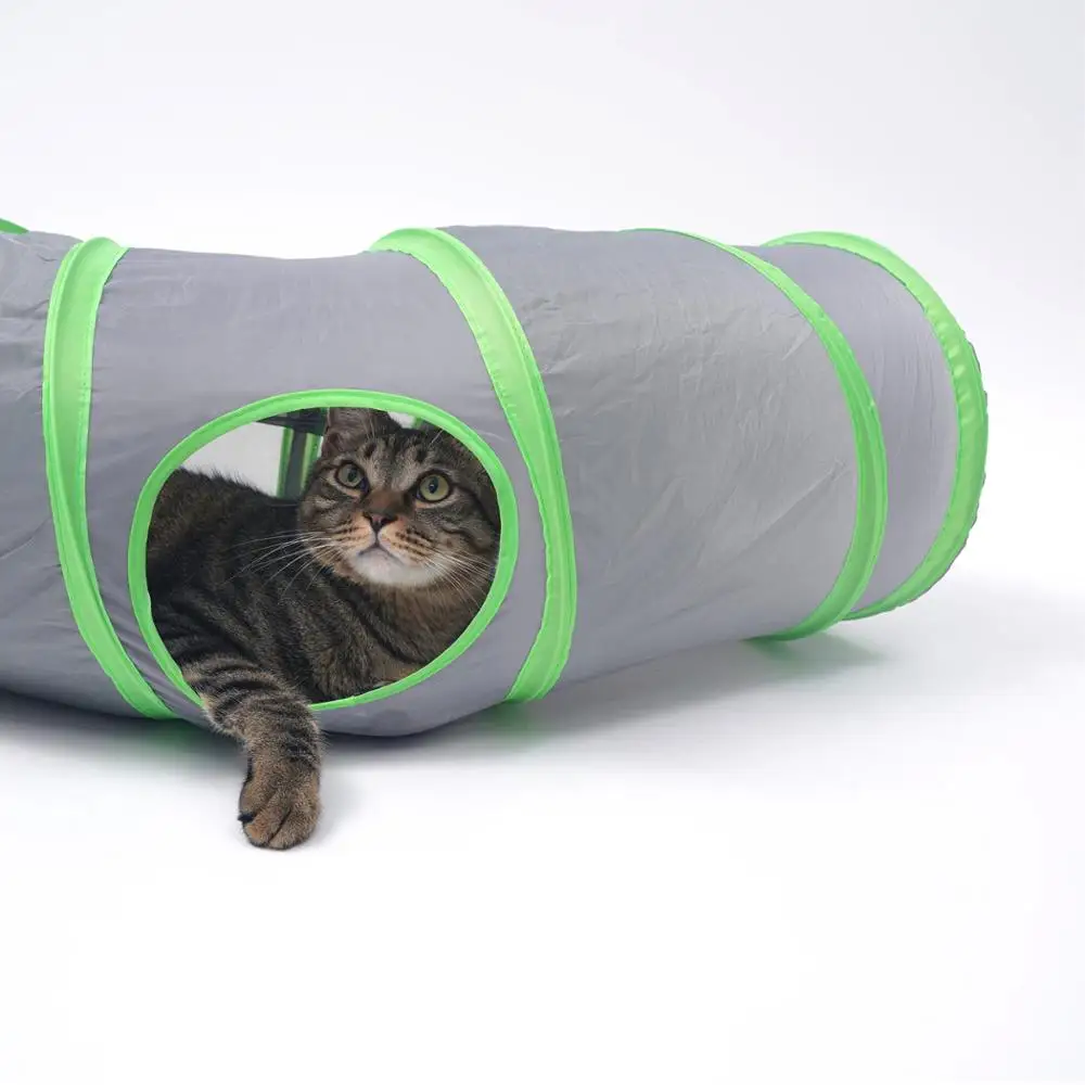 Кот туннельные игрушки котенок трубка складной hidehideen для котят кролики щенков кошки играть складная игрушка туннель для кошек на открытом воздухе