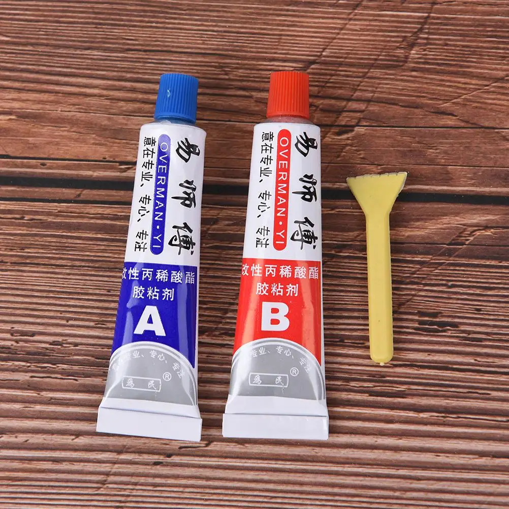 

2PCS AB Epoxy Resin Contact Adhesive Super Liquid Glue for Glass Metal Ceramic Office School Supplies