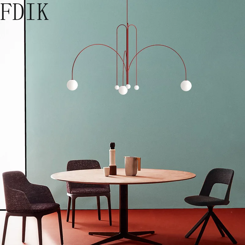 

Post Modern Creative Art Hanglamp Nordic Minimalist Design Line Chandelier for Coffee Shop Hotel Loft Decor Luminaire Suspension