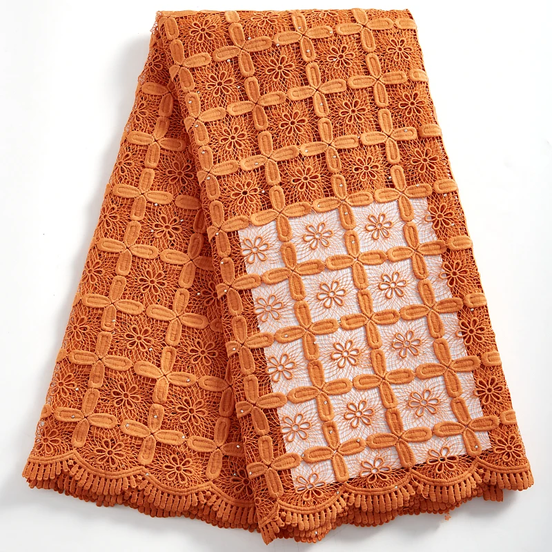 

SJD кружевная Высококачественная Водорастворимая сетчатая ткань, африканская белая кружевная ткань 2021, вышивка, швейный аксессуар для женщи...