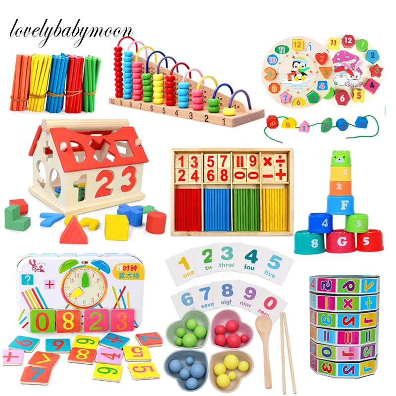 Лидер продаж детские развивающие игрушки коробка Монтессори цифровые часы