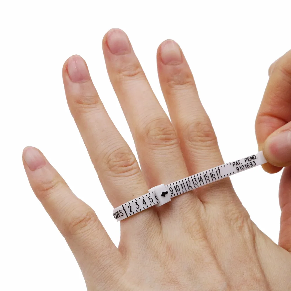 2000 шт. высокое качество кольцо США Sizer измеритель пальца для обручального кольца